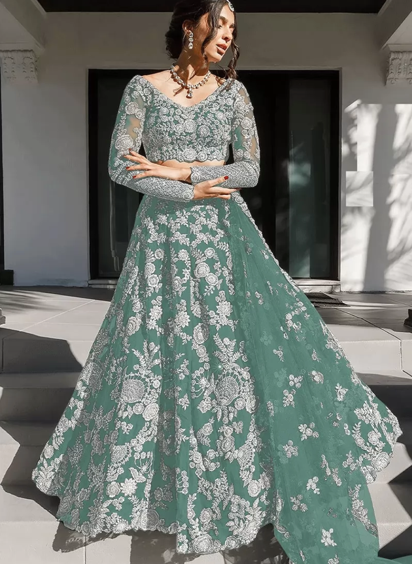 Light Mint Green Formal Pants Suits For Women India