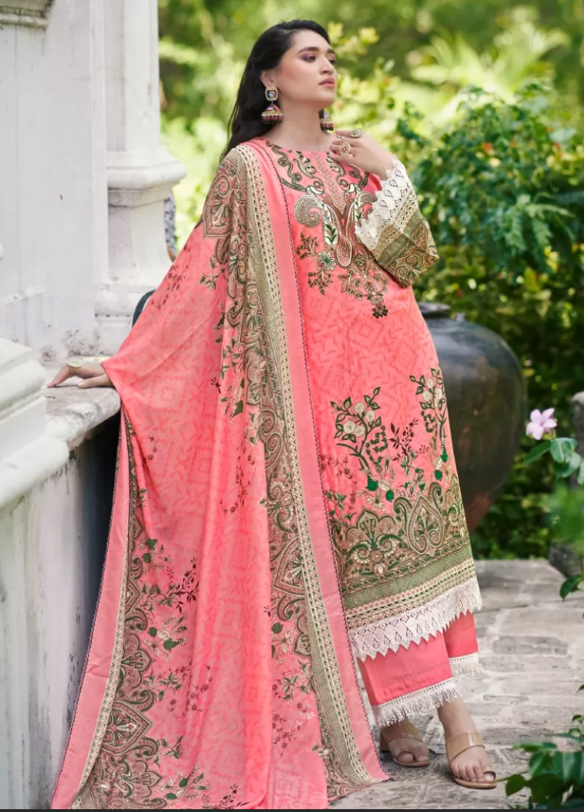 Pink Long Pakistani Suit Salwar Pant In Cotton SAF119273