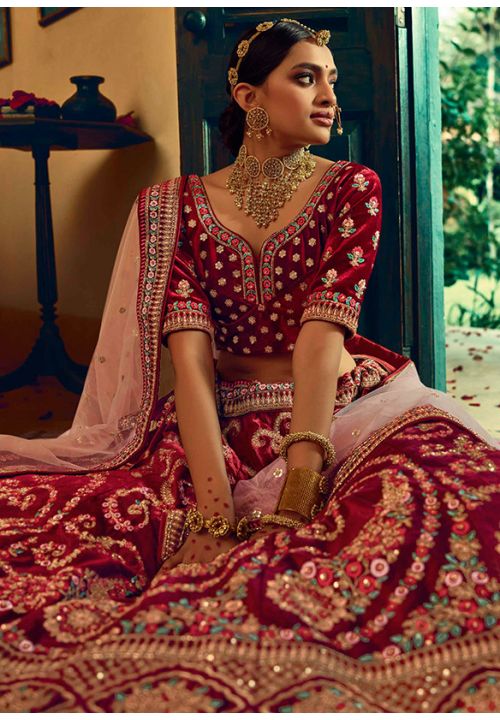 Indian Ladies Pink Wedding Wear Skin Friendly Zardosi Handwork Lehenga  Choli at Best Price in Farrukhabad | Afreen Collection