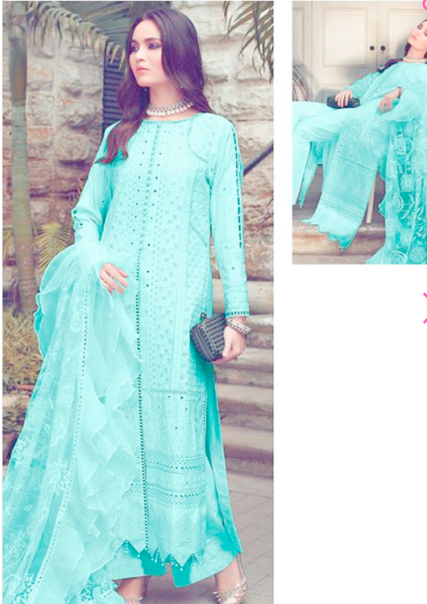 Blue Summer Salwar Kameez Suit Cotton Sequins Work AP1026 - ShreeFashionWear  