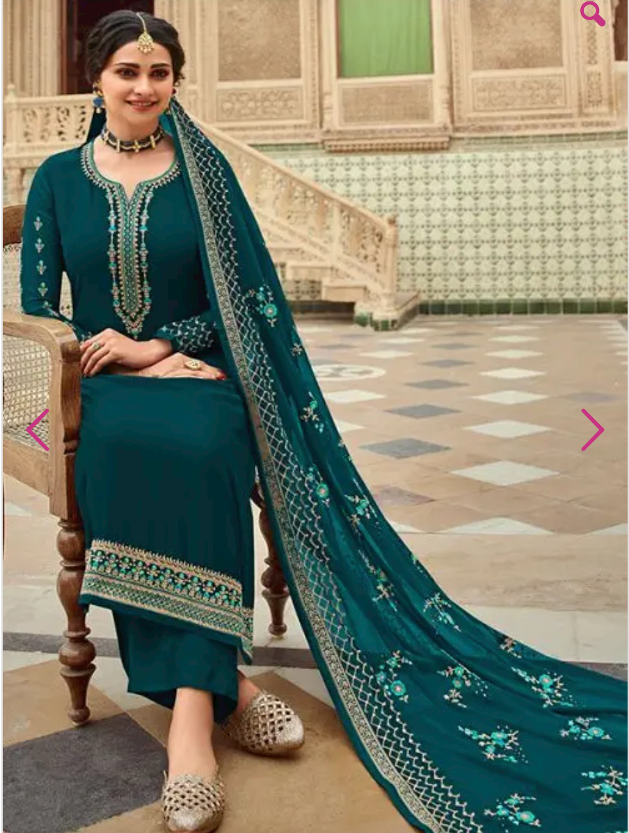 Bollywood Green Georgette Palazzo Style Trouser Kameez SFYS65906 - ShreeFashionWear  