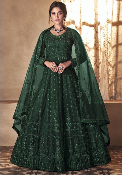 Buy Green Sangeet Palazzo Suit In Net SFYS68601 - ShreeFashionWear  