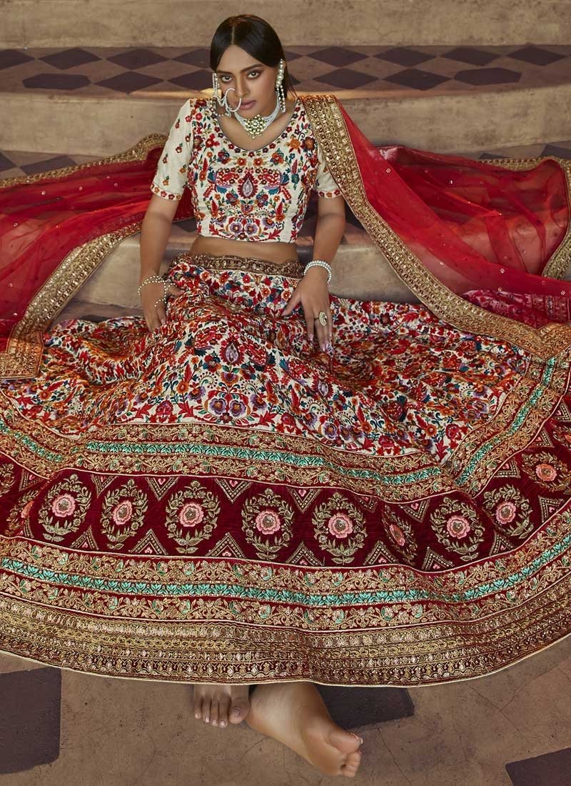 Royal-Blue Heavy Zari And Sequins Wedding Designer Lehenga Choli With  Dupatta - Tulsi Art - 3193991