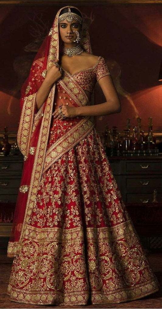 Exclusive Royal Bridal Lehenga Set In Red SIYA4009INS - ShreeFashionWear  