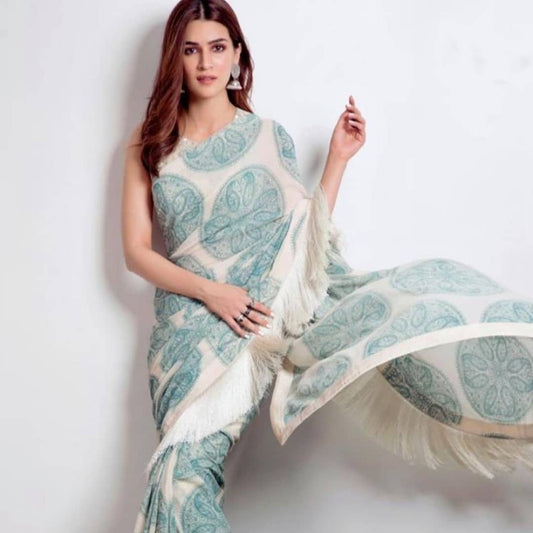 Kirti Sanon Bollywood Saree In Soft Silk BOLLY22 - ShreeFashionWear  