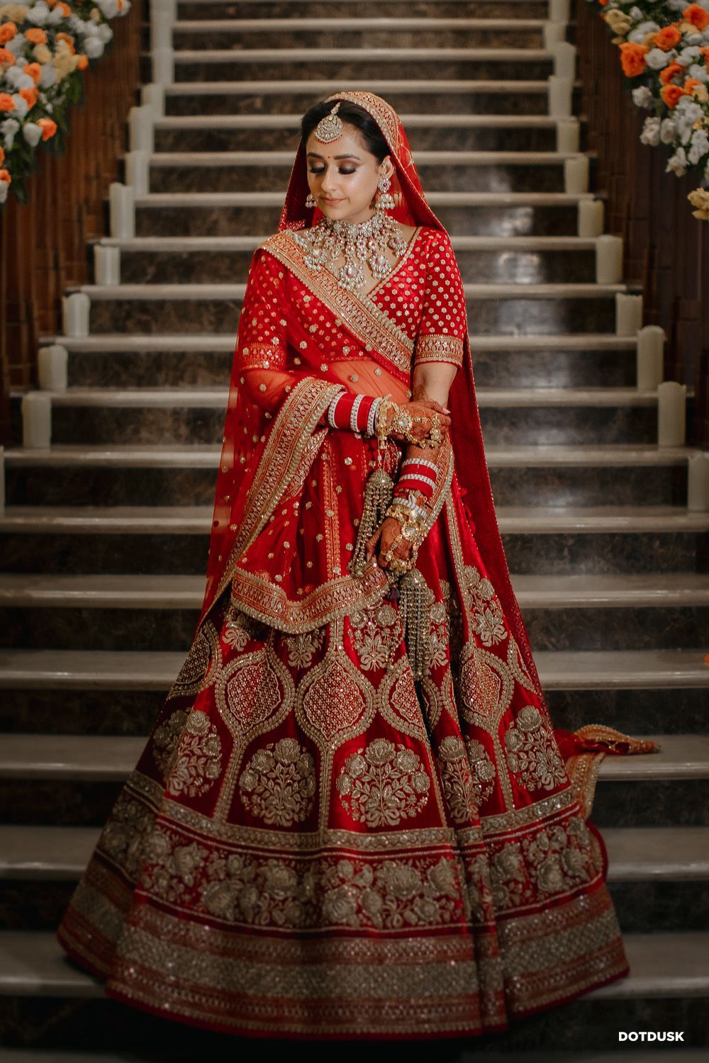 Bridal Indian Red Wedding Royal Haute Couture Lehenga BRID709NSP - ShreeFashionWear  