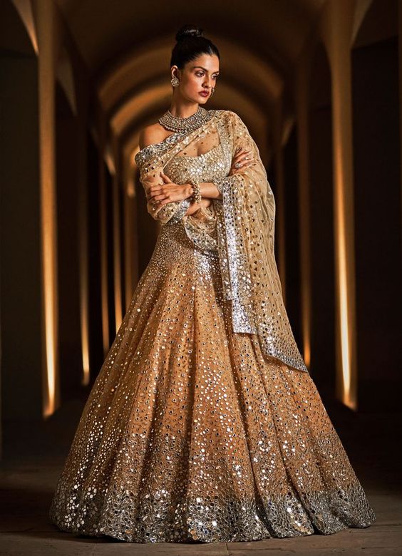 15 Designer Lehengas That We Loved & You Can Buy Online For Your Intimate  Wedding! | Organza lehenga, Indian bride outfits, Bridal couture