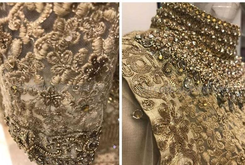 Gold Bronze Silk Wedding Lehenga Choli Set SF532SIY - ShreeFashionWear  