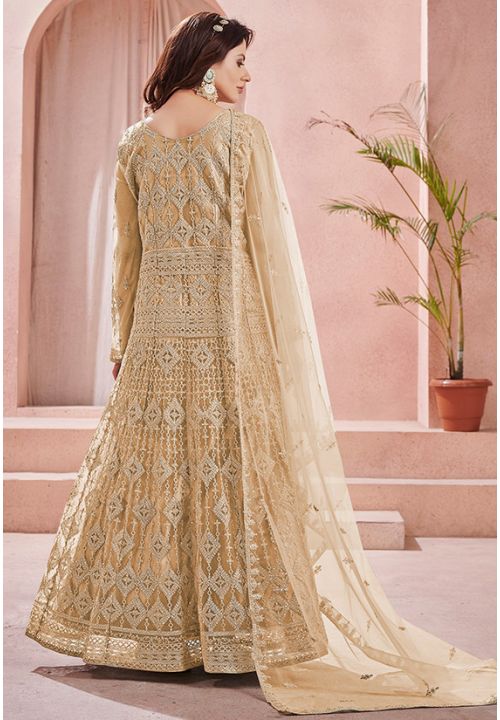 Buy HELWIN DESIGNER Women's Embroidered Net Anarkali Gown with Dupatta for  Women's and Girls (Free Size) at Amazon.in