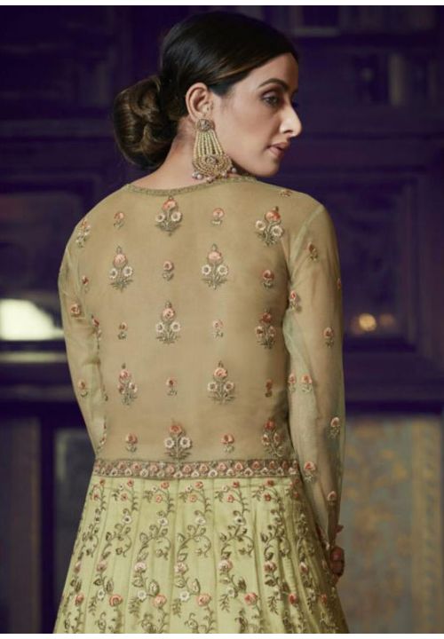 Green Bridal Indian Pakistani Anarkali Gown In Net SFSA235803 - ShreeFashionWear  