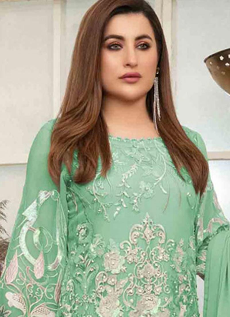 Green Pakistani Sangeet Salwar Suit SFAZ104275 - ShreeFashionWear  