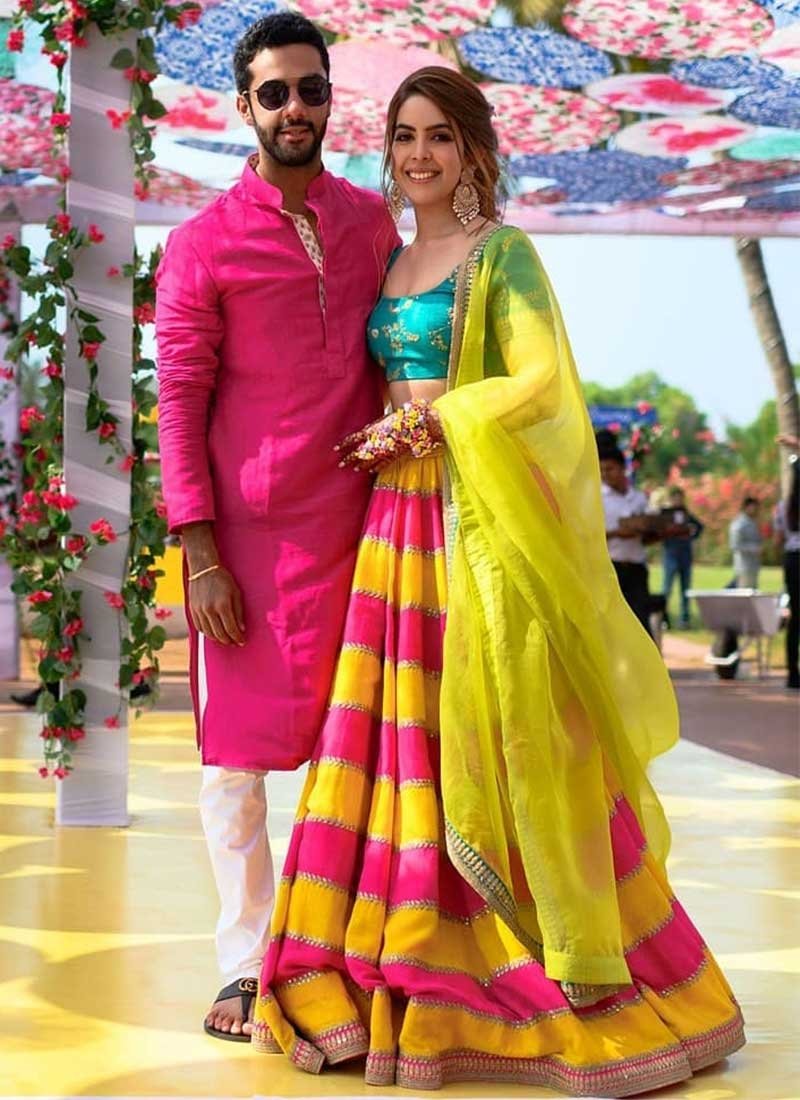 Bridal Sangeet Multi Pink Silk Lehenga SF49944INSD - ShreeFashionWear  