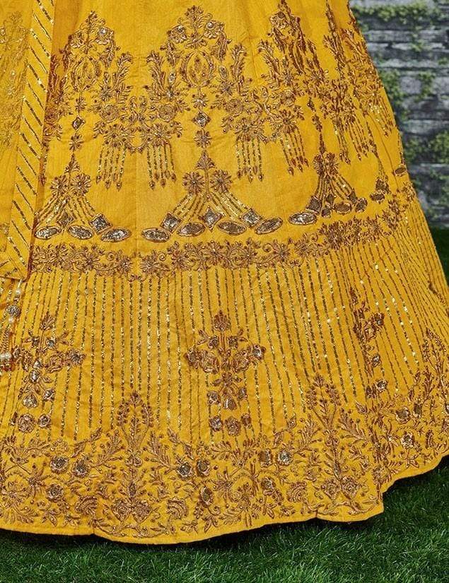 Mustard Yellow Color Silk Fabric Lehenga Choli SY97467 - ShreeFashionWear  