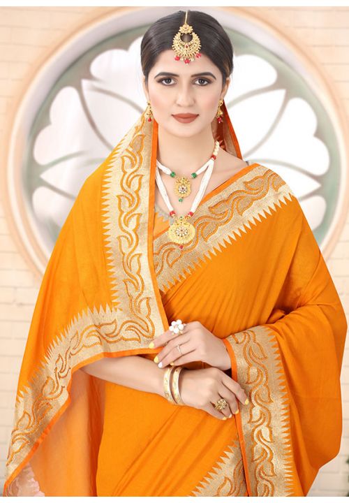 Buy Yolk Cotton Baluchari Saree Online - Uttariya