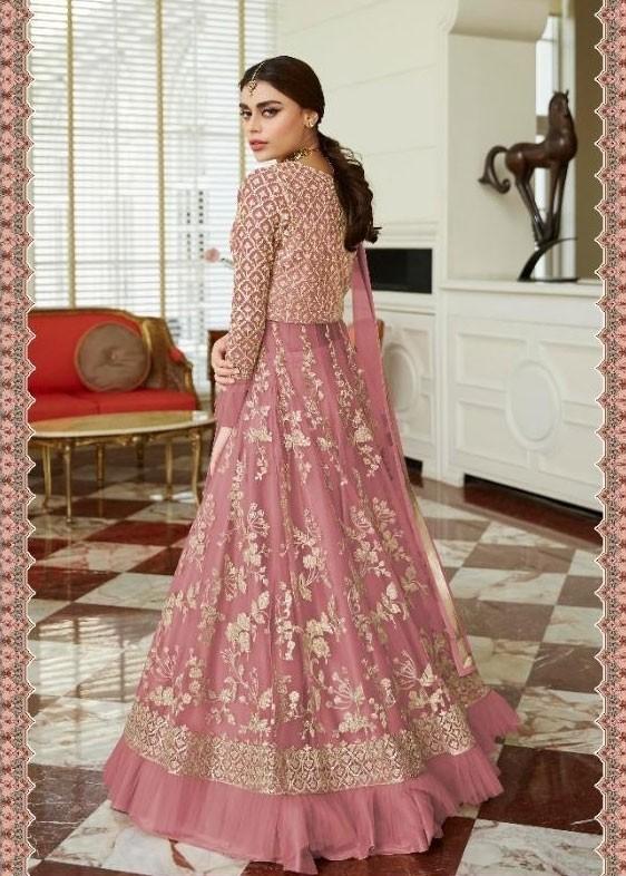Opulent Wedding Rose Pink Net Lehenga Kameez Suit SF24682 - ShreeFashionWear  