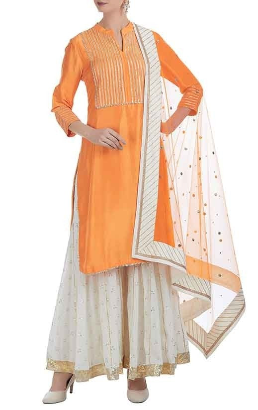 Orange Color Readymade Palazzo Suit SY8789 - ShreeFashionWear  