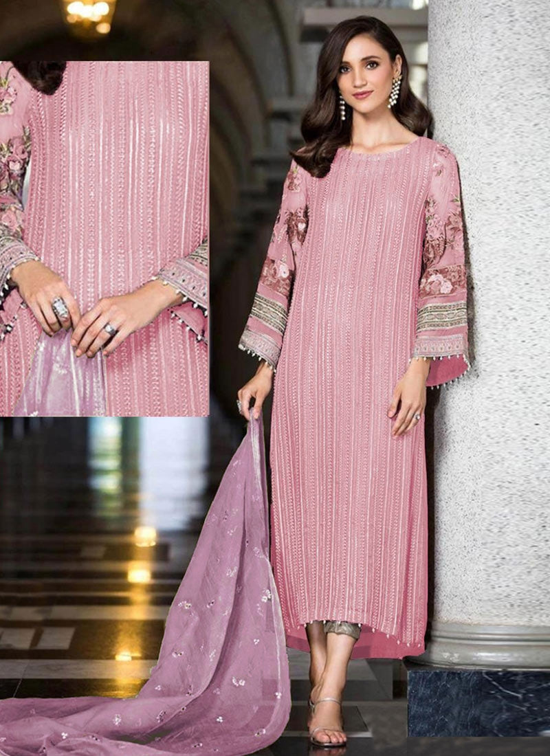 Peach Designer Anarkali Indian Pakistani Palazzo Suit FZ101181 - ShreeFashionWear  