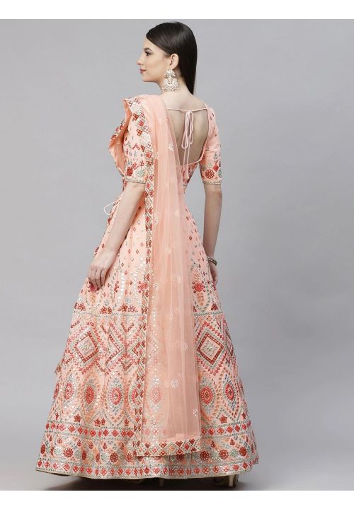 Amazon.com: stylishfashion Indian Pakistan Designer Lehenga Choli Bollywood  Wedding Bridal Digital Print Grey Peach Color (Choice 1, 2 US XX-Small  (Chest-34 waist-30)) : Clothing, Shoes & Jewelry