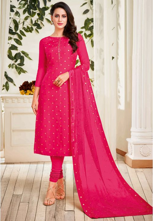 Pink Cotton Salwar Pant Suit SRROY320301 - ShreeFashionWear  