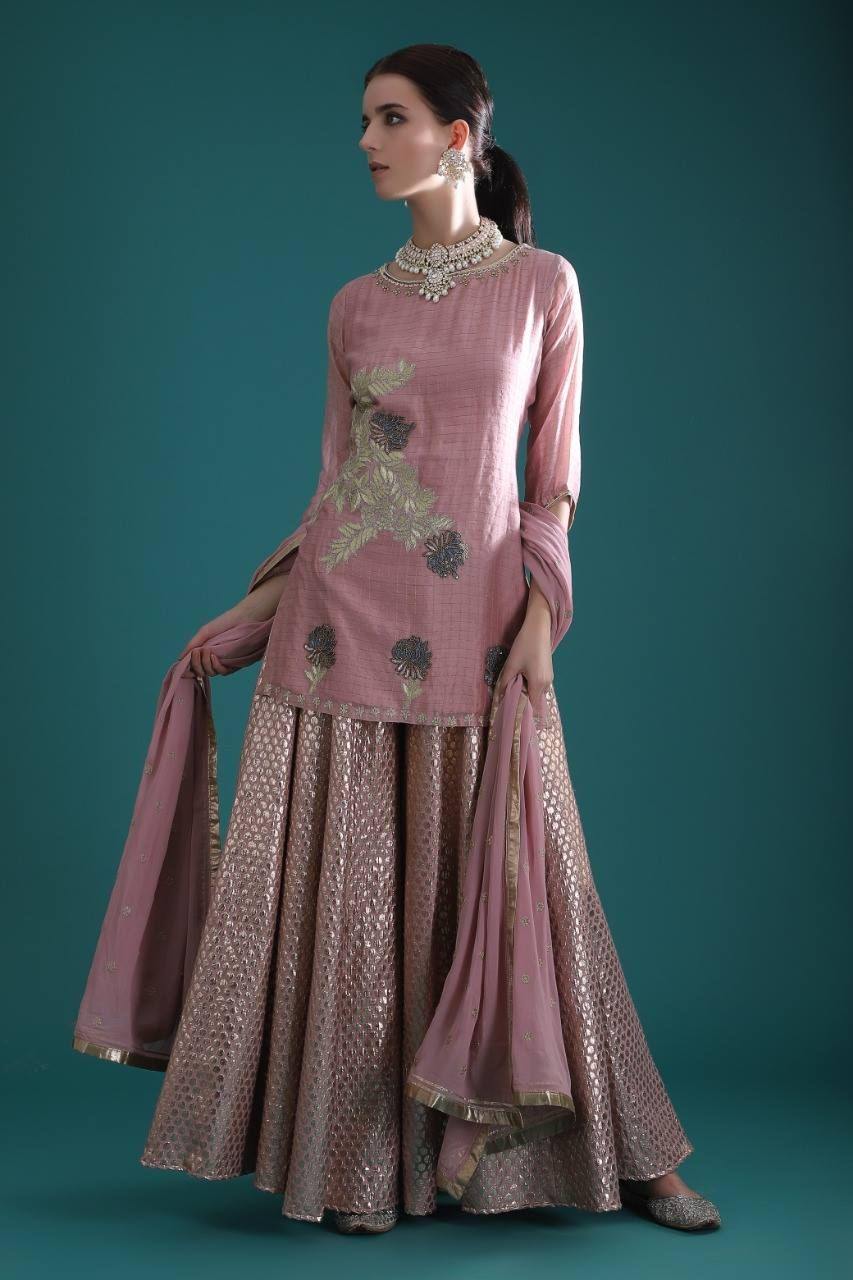 Pink Culture  Wedding Sharara Salwar Kameez In Silk INSP435 - ShreeFashionWear  