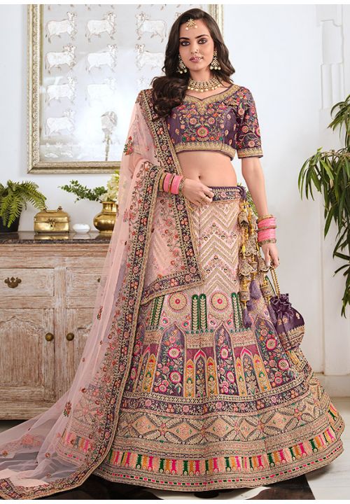 Spectacular Silk Designer Bridal Lehenga Choli for Wedding and Reception