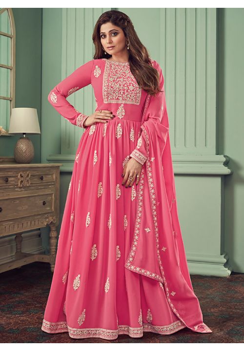 Pink Festive Shamita Shetty Anarkali Suit SFSA281601 - ShreeFashionWear  