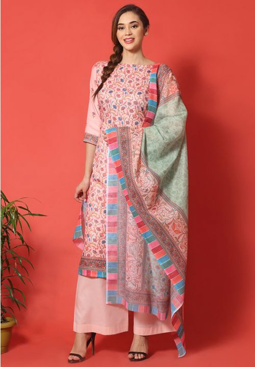 Pink Plus Size Cotton Palazzo Suit Salwar Pants SFSTL16603 - ShreeFashionWear  