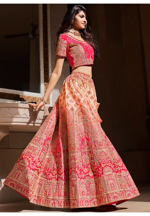 Buy Chic on Fire Women's Cotton Embroidery Fully Stiched Lehenga Choli with  Net Dupatta| Ethnic Wear for Wedding (Pink-XS) at Amazon.in