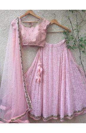 Evening Pink Designer Lehenga Choli In Net SN2207IN - ShreeFashionWear  