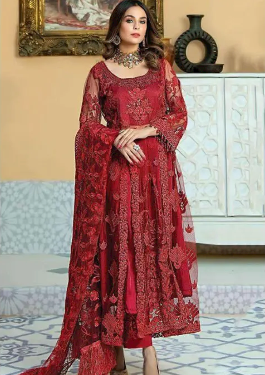 Red Wedding Party Cigratte Style Pants Suit SFROY296904 - ShreeFashionWear  