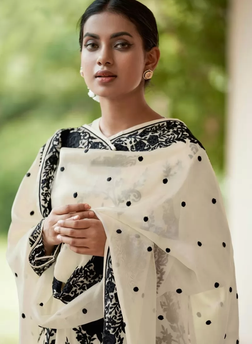 White Designer Palazzo Suit Pakistani Salwar Kameez Suit FZ111737 - ShreeFashionWear  