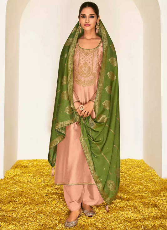 Peach Green Designer Silk Sangeet Salwar Pants SFZ111170 - ShreeFashionWear  
