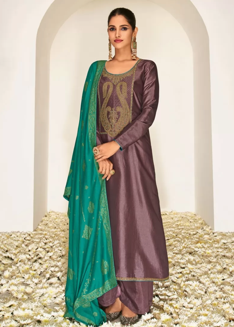 Purple Designer Silk Sangeet Salwar Pants SFZ111167 - ShreeFashionWear  