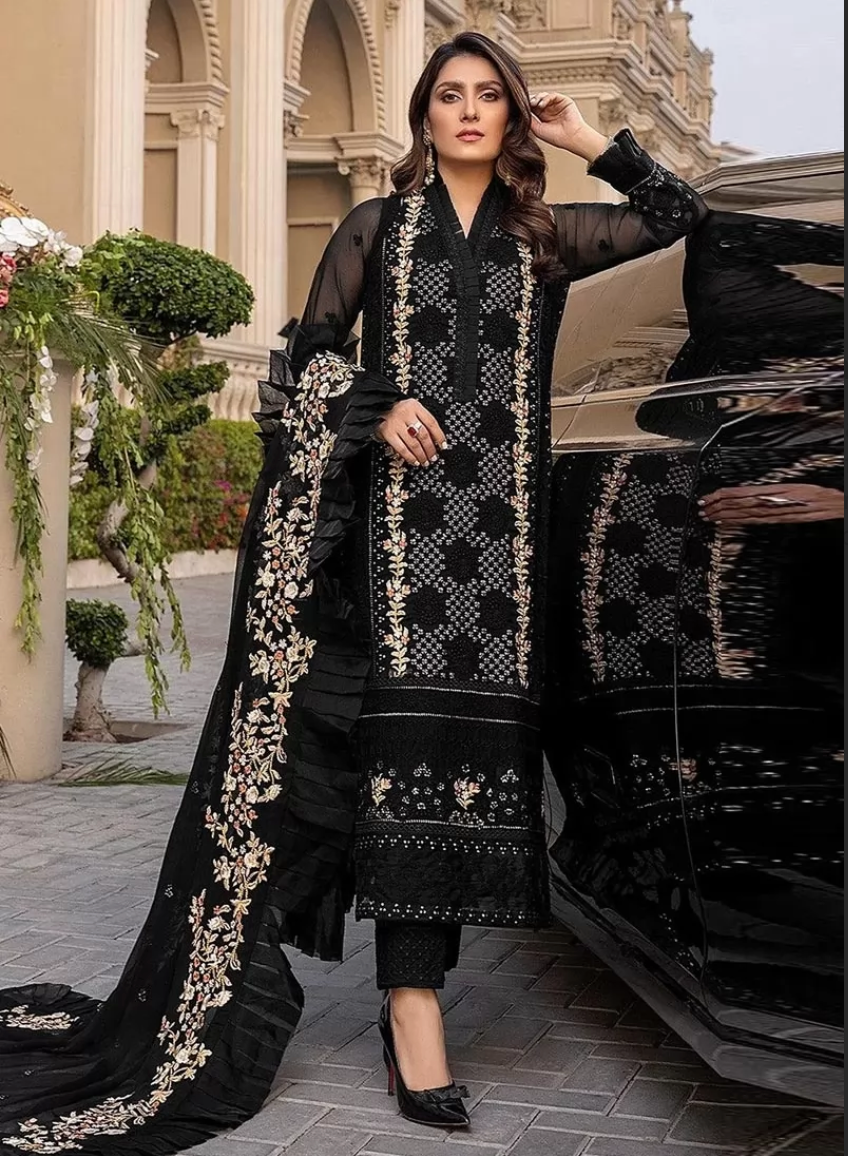 Black Pakistani Style Long Salwar Pants SA116760 - ShreeFashionWear  