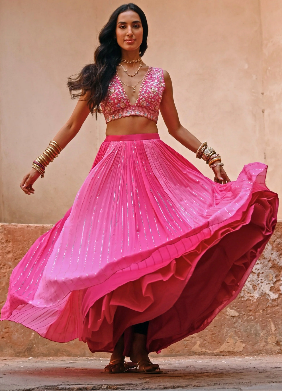 Embroidered Wedding Lehenga | reception Outfit | Bridal wear