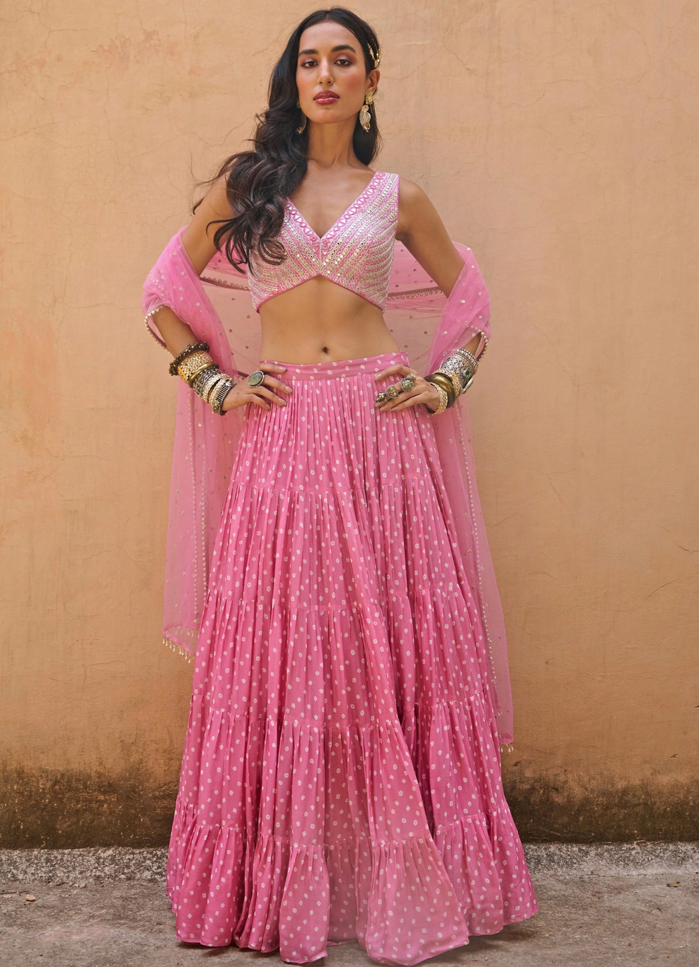 Party Wear Rose Pink Color Net Lehenga Choli With Sequins Work – Cygnus  Fashion