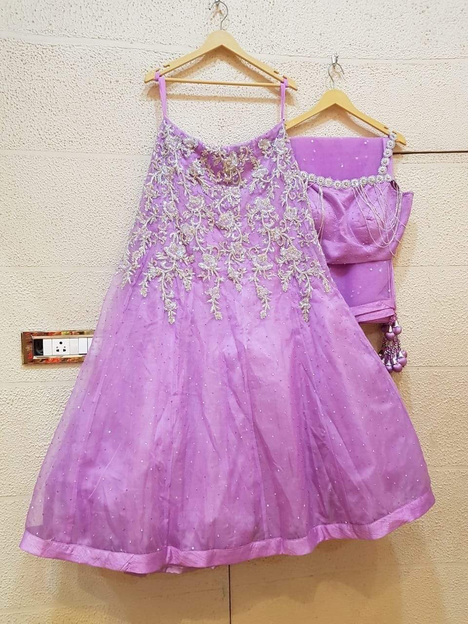 Siya Fashions Fully Stitched Lilac Net Lehenga SFB0015 - ShreeFashionWear  