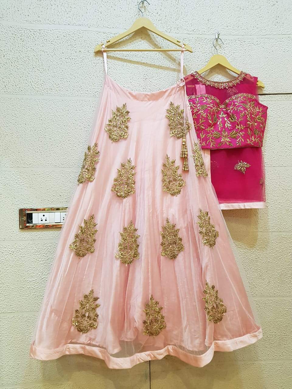 Siya Fashions Fully Stitched Peach Pink Lehenga SFB0016 - ShreeFashionWear  