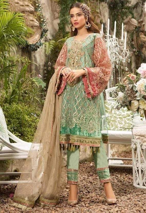 Shop Online Organza Fabric Pant Style Salwar Suit SFYD7744 - ShreeFashionWear  