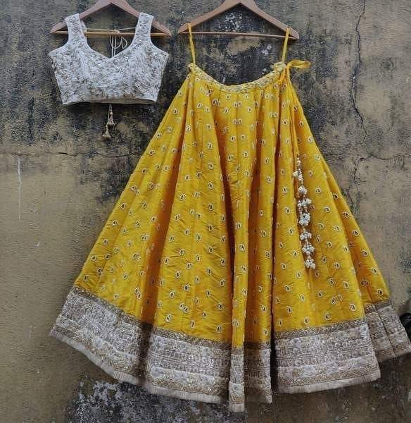 Yellow Designer Silk Wedding Lehenga Choli Set  INSPMAY423 - ShreeFashionWear  