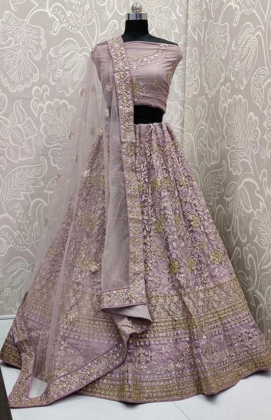 Zubby Net Purple Bridal Lehenga SIYA3003 - ShreeFashionWear  
