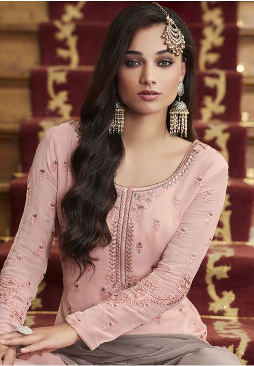 Pink Designer Indian Wedding Palazzo Suit In SH2440 - ShreeFashionWear  
