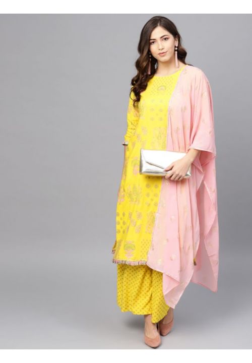 Yellow Haldi Readymade Salwar Pants In Pure Viscose SFVEP4708R