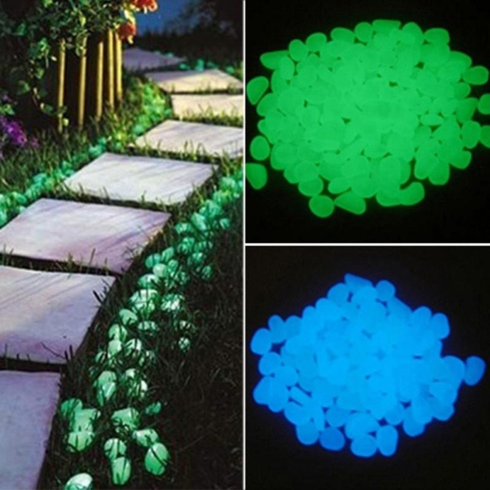 Glows In The Dark Garden Luminous Pebbles Stones GARD343 - ShreeFashionWear  