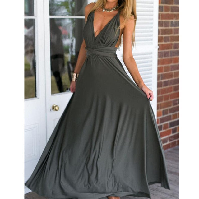 Long Maxi Style Bridesmaid Party Dress SHREE889OBS - ShreeFashionWear  