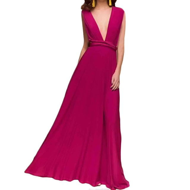 Long Maxi Style Bridesmaid Party Dress SHREE889OBS - ShreeFashionWear  