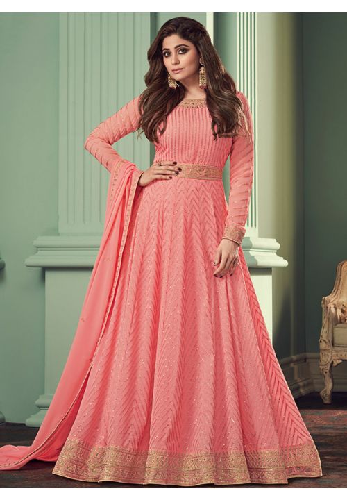 Pink Festive Shamita Shetty Anarkali Suit SFSA281605 - ShreeFashionWear  