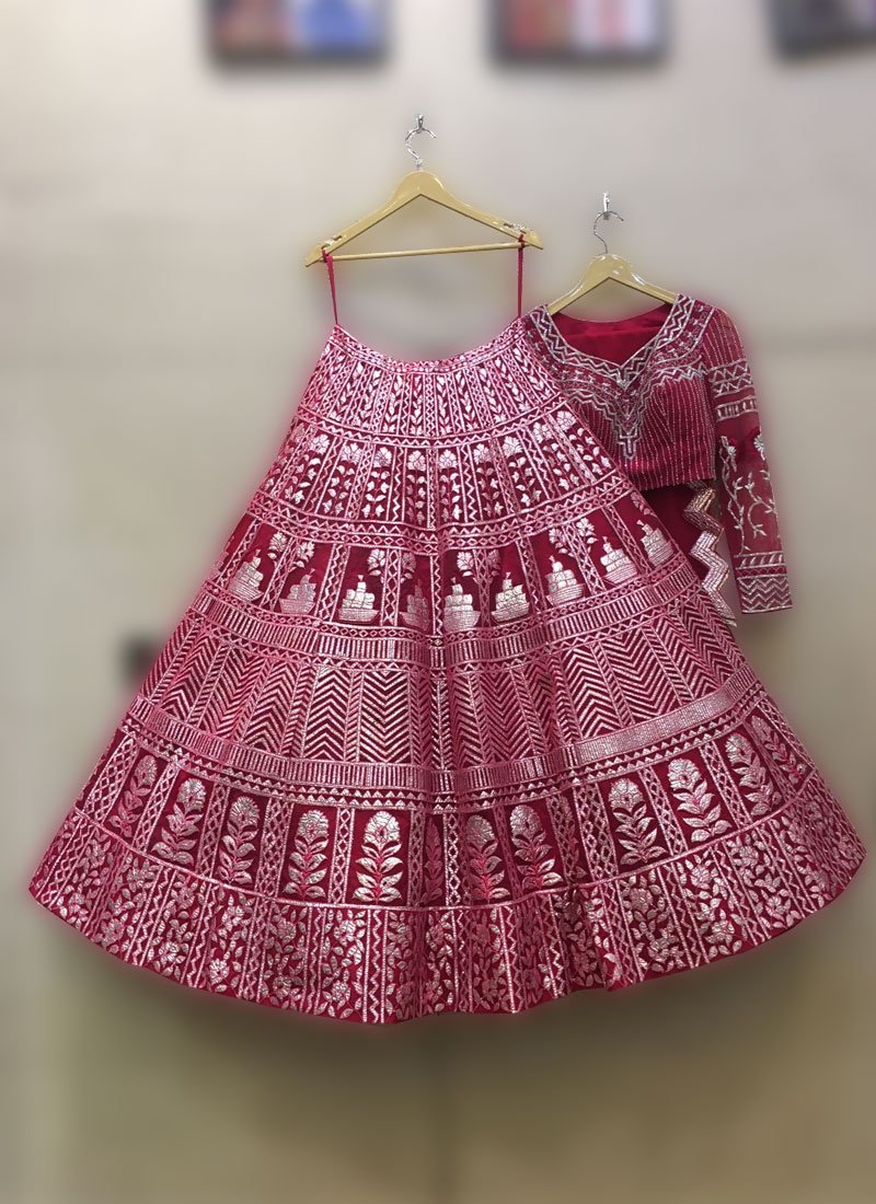 Lehenga with Blouse with Leather Work | The Little Factory
