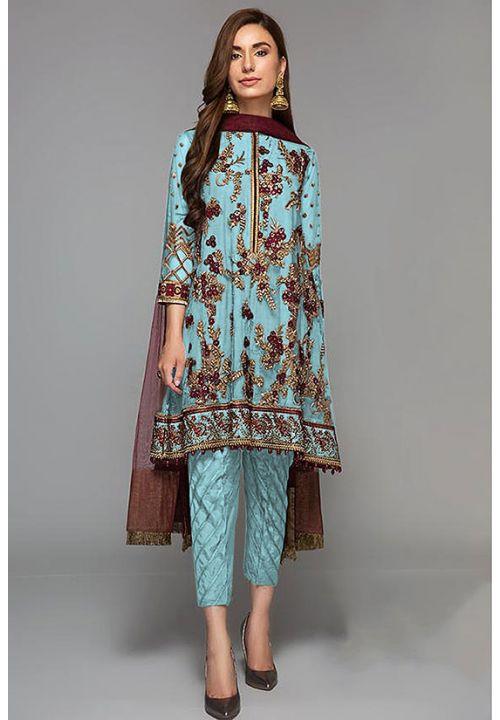 Blue  Summer Salwar Kameez Suit With Diamond Work  AP79215 - ShreeFashionWear  