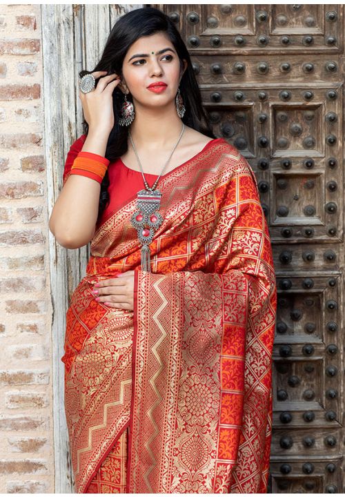 New Beautiful Designer Banarasi Silk Saree at Rs.899/50 in surat offer by  Designer Collection